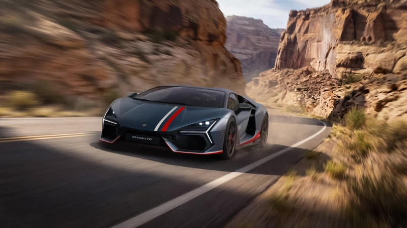 Lamborghini Revuelto, Racing stripes, 2026, Supercars, 5K