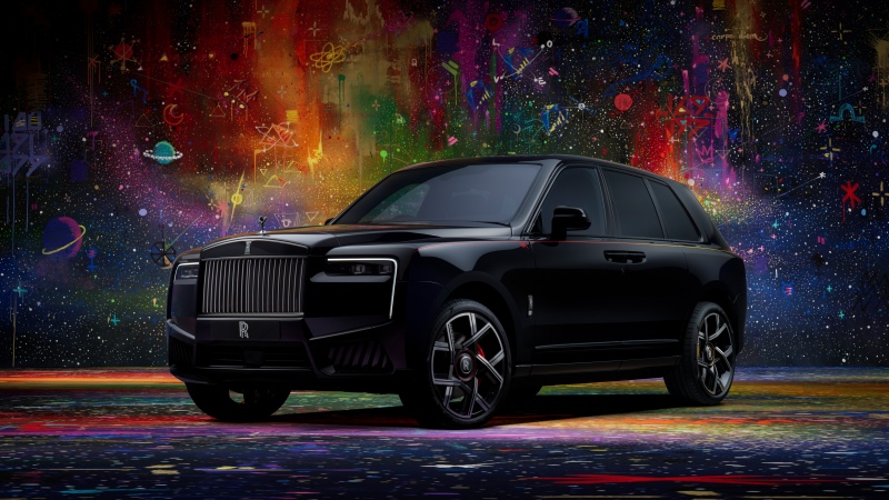 Rolls-Royce Cullinan Black Badge, 2026, 5K, 8K, Black cars, Colorful background