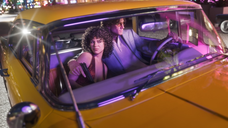 Lucia Caminos, Jason (GTA 6), Vintage car, GTA 6, Vice City, Grand Theft Auto VI, Wallpaper