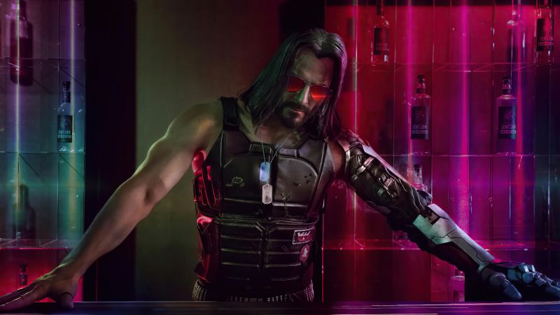 Johnny Silverhand, Cyberpunk 2077, Keanu Reeves, 2020 Games, Wallpaper