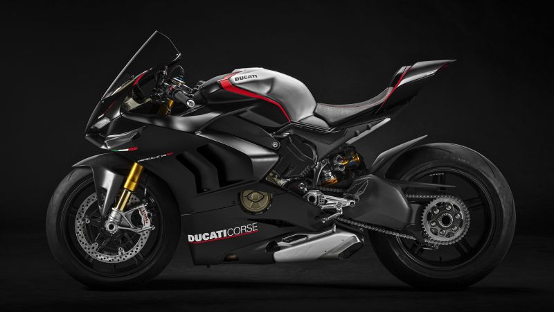 Ducati Panigale V4 SP, 2021, Dark background, Wallpaper
