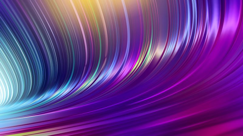 Spectrum, Colorful, Waves, Pattern, 3D, Wallpaper