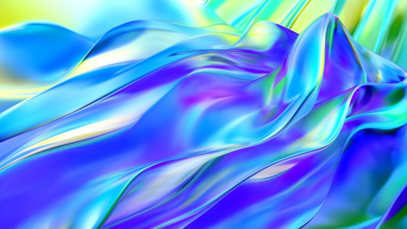Waves chromatic colorful gradients silk 3d 
