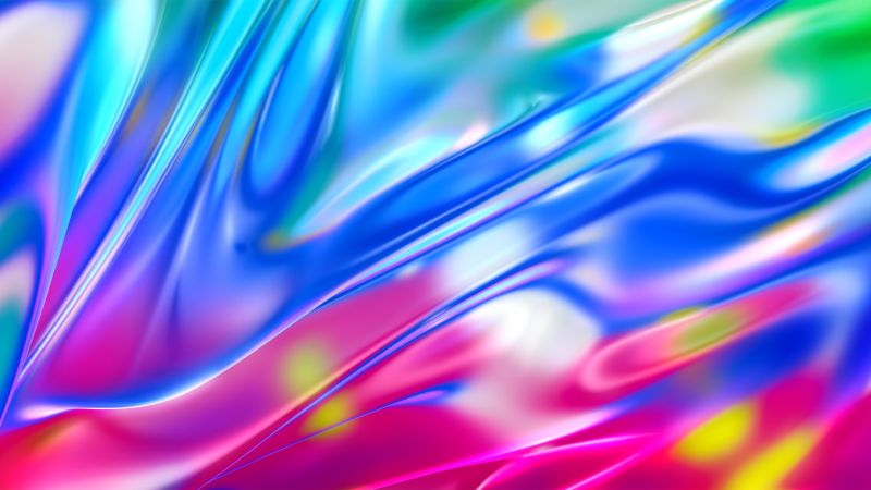 Waves, Chromatic, Colorful, Gradients, Silk, 3D, Wallpaper