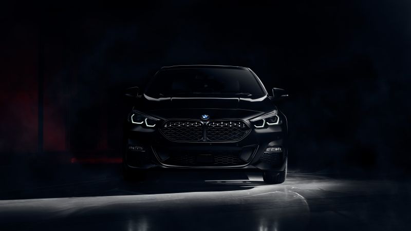 BMW 220d Gran Coupé M Sport, Black Edition, BMW 2 Series, Dark background, 2021, 5K, 8K, AMOLED, Wallpaper