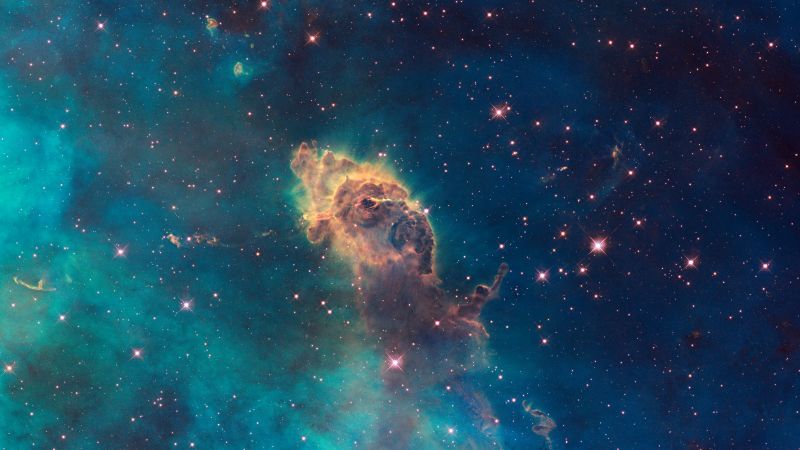Carina Nebula, Constellation, Space dust, Astronomy, Outer space, Galaxy, Star Birth, Blue background, 5K, Wallpaper