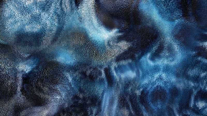 Swarm, Particles, Blue, 5K, Wallpaper