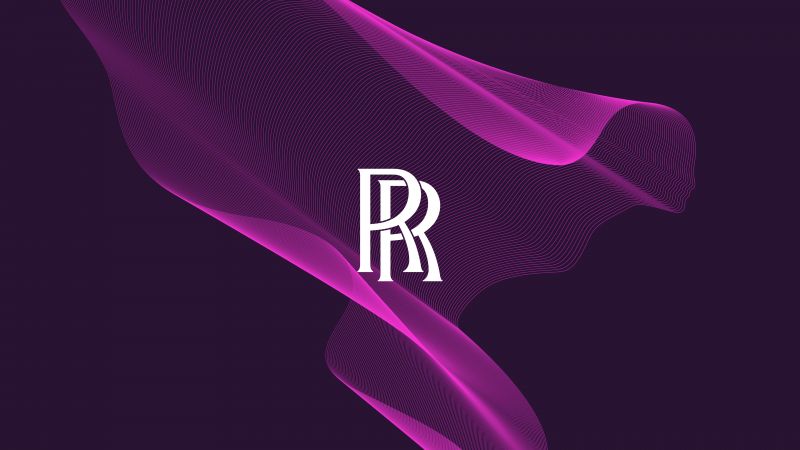 Rolls-Royce, Purple background, Logo, Wallpaper