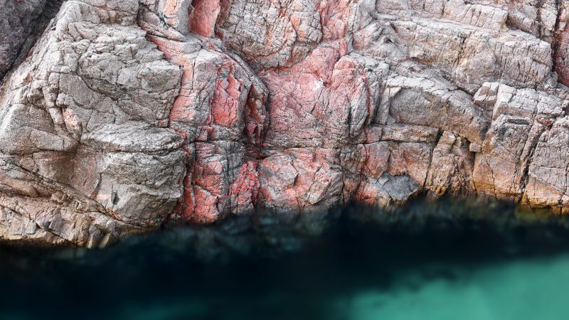 macOS Big Sur, Rocks, Waters Edge, Stock, 5K, Wallpaper