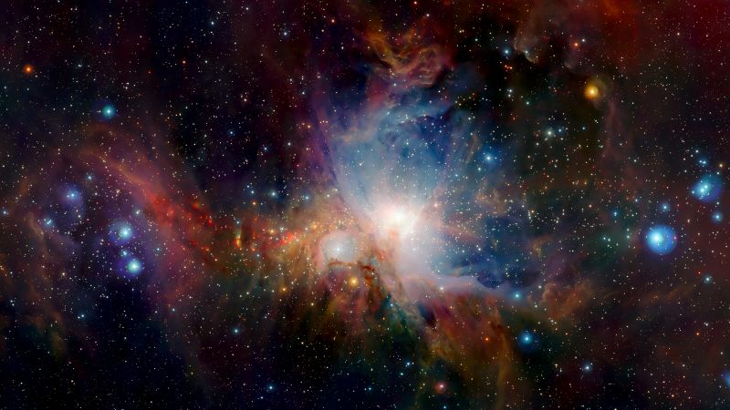 Orion Nebula, Infrared vision, Scientific Observation, Star formation, Bright stars, Astronomy, Astrophysics, Cosmic dust, Wallpaper