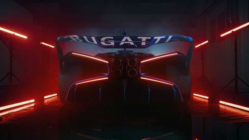 Bugatti Bolide, Rear View, Hypercars, 2021, 5K, 8K, Wallpaper