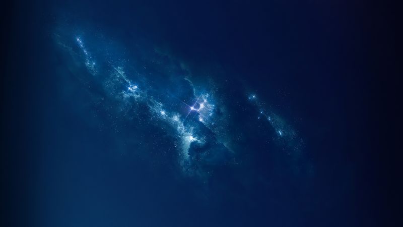 Milky Way, Nebula, Blue, Vivo NEX, Stock, Wallpaper