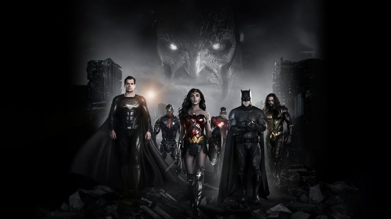 Zack Snyder's Justice League, 2021 Movies, Superman, Batman, Wonder Woman, Aquaman, The Flash, Cyborg, DC Comics, DC Superheroes, Wallpaper