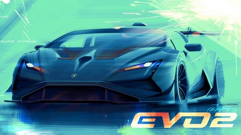 Lamborghini Huracán Super Trofeo EVO2, Race cars, 2022, Wallpaper