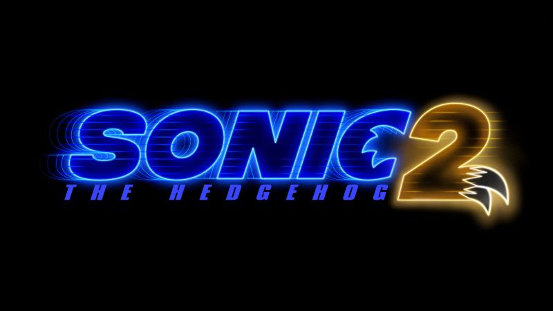 Sonic the Hedgehog 2, 2022 Movies, Black background, AMOLED, 5K, Wallpaper