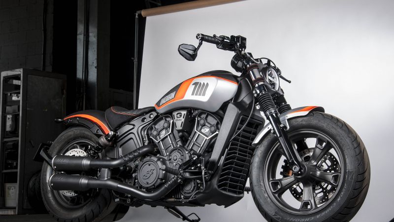 Indian motorcycles scout bobber sixty neon tank machine 