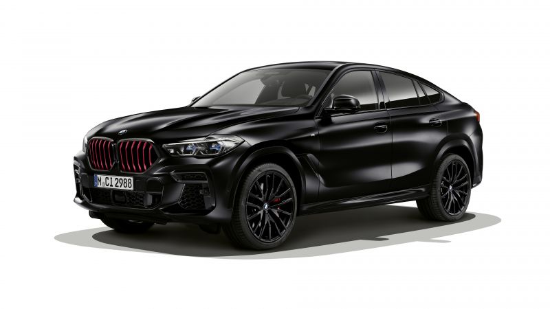 BMW X6 M50i Edition Black Vermilion, Limited edition, Black cars, White background, 5K, 8K, 2021, Wallpaper