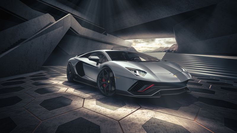 Lamborghini Aventador LP 780-4 Ultimae, Supercars, 2021, Dark, 5K, Wallpaper