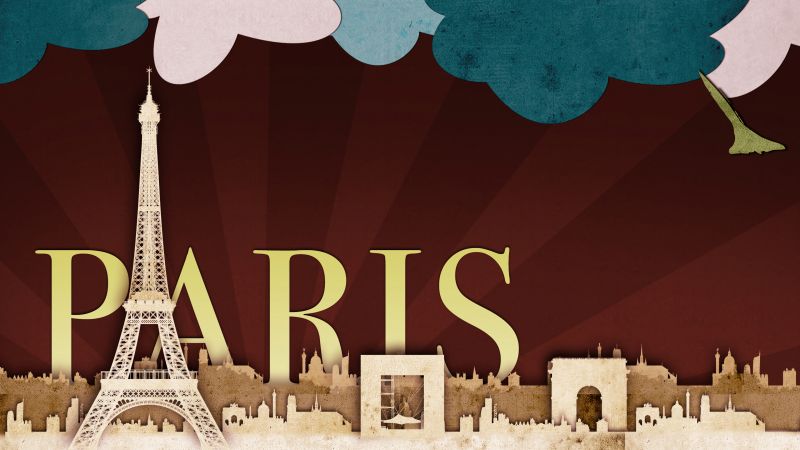 Paris, Eiffel Tower, Paper Art, Landmarks, Digital Art, France, Wallpaper