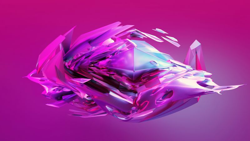Candy, Pink background, Glass, Pink, Digital render, Wallpaper