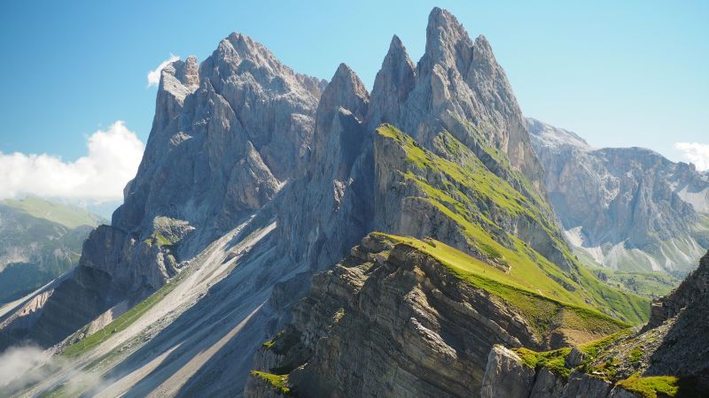 Val di Funes, Dolomites, Italy, Mountain Peaks, Landscape, Beautiful, Cliffs, Wallpaper