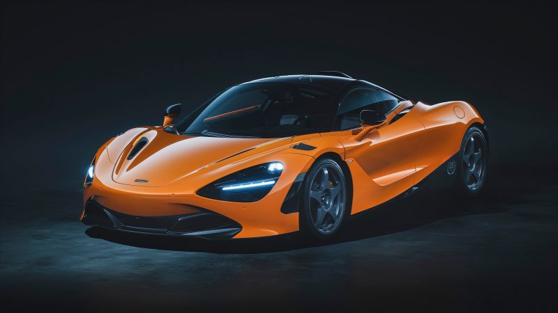 McLaren 720S Le Mans, 2021, Sports cars, Dark background, Wallpaper