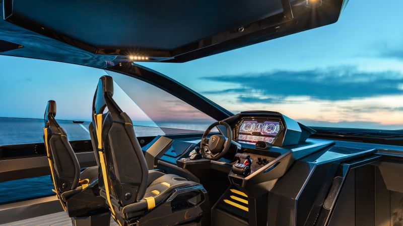 Tecnomar for Lamborghini 63, Interior, Superyacht, Motor yacht, Luxury yacht, 2021, 5K, Wallpaper