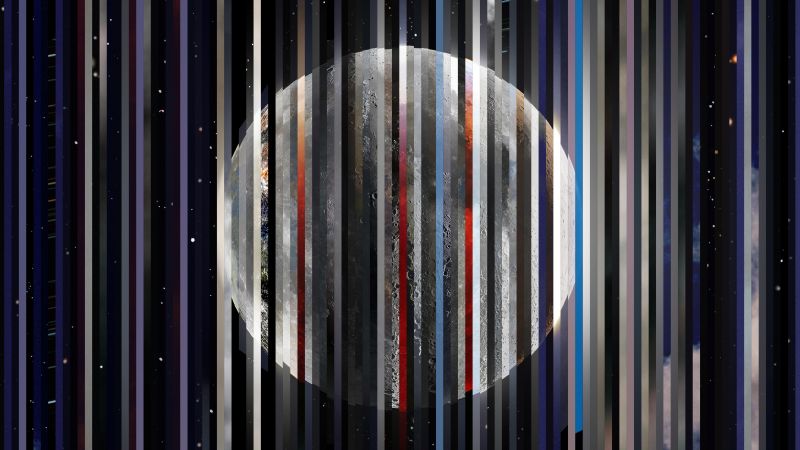 Moon, Astrophotography, Digital composition, Stars, 5K, 8K