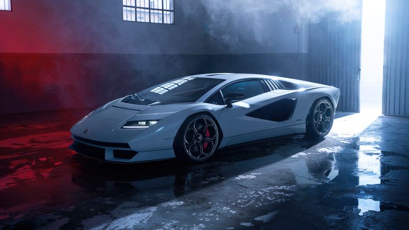 Lamborghini Countach LPI 800-4, Hybrid cars, Electric Sports cars, 2022, 5K, Wallpaper