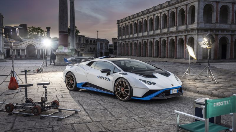 Lamborghini Huracán STO, Sports cars, 2021, 5K, Wallpaper