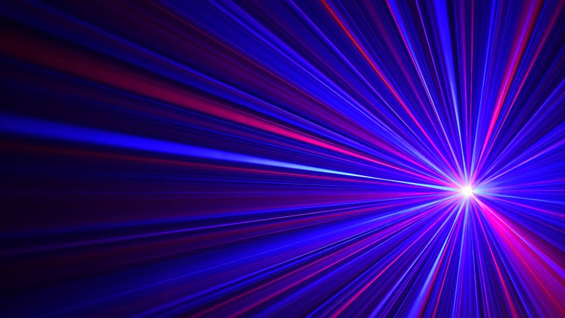 Spinning Laser, Pattern, Blue rays, Vibrant, Glowing lines, Wallpaper