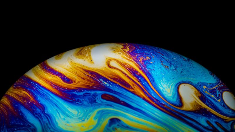 Soap bubble planet hdr macro aqua art texture colorful 