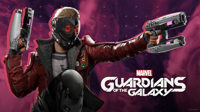 Marvel's Guardians of the Galaxy, Peter Quill, Star-Lord, 2021 Games, PC Games, PlayStation 4, PlayStation 5, Xbox One, Nintendo Switch, Xbox Series X and Series S, Wallpaper