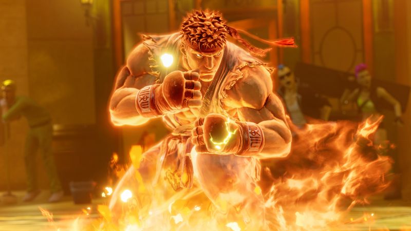 Ryu, Street Fighter, Fire, 5K, Wallpaper