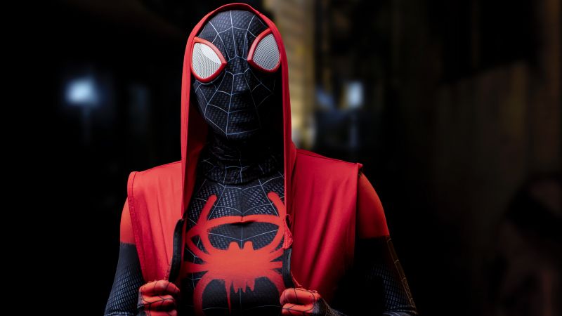 Spider-Man, Miles Morales, Cosplay, Costume, Marvel Superheroes, 5K, Wallpaper
