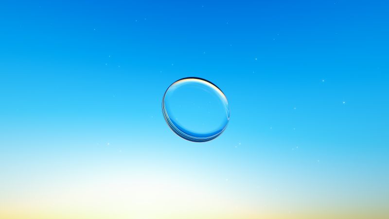 Droplet, Glass, Clear sky, Water drop, Transparent, Blue Sky
