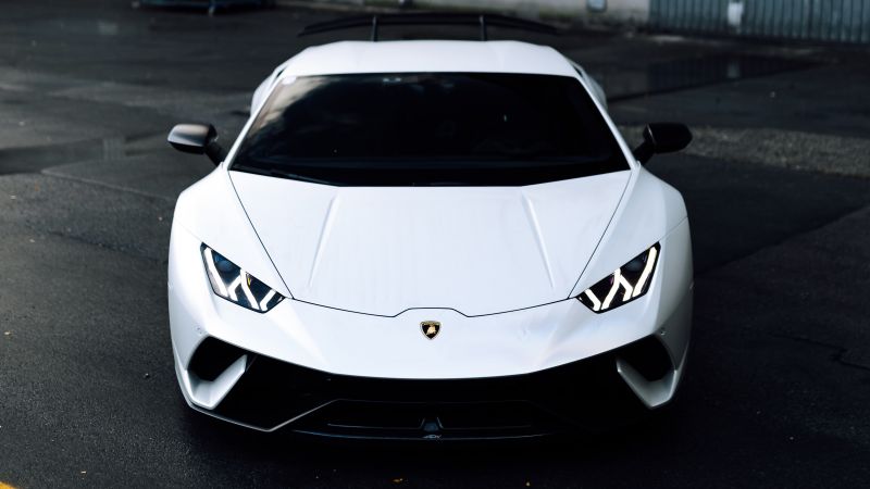 Lamborghini Huracan, White cars, Wallpaper