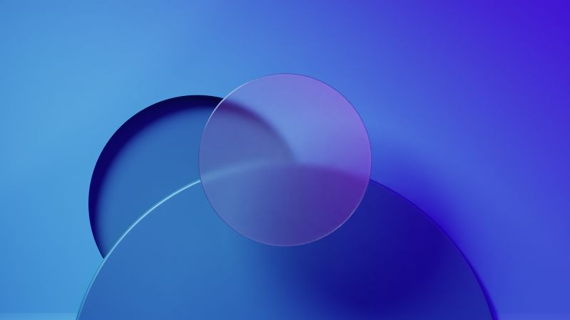 Blue background, Circles, Frosty, Wallpaper