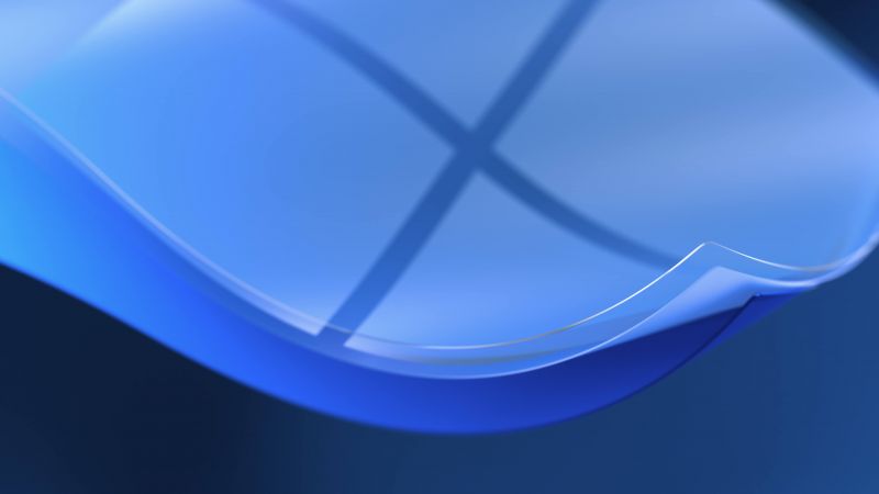 Windows 11, Stock, Blue background, Windows logo, Wallpaper