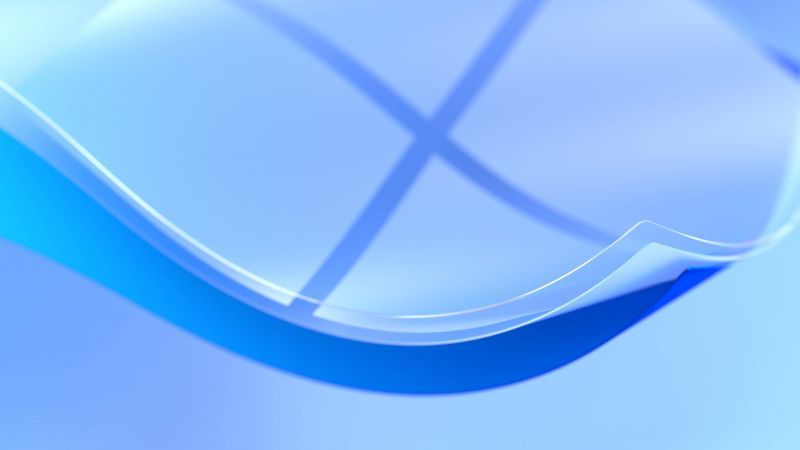 Windows 11, Stock, Blue background, Windows logo, Wallpaper