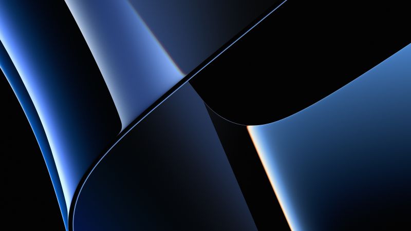 Apple MacBook Pro, Stock, 2021, Apple Event 2021, Dark Mode, Black background, Blue, 5K, Wallpaper
