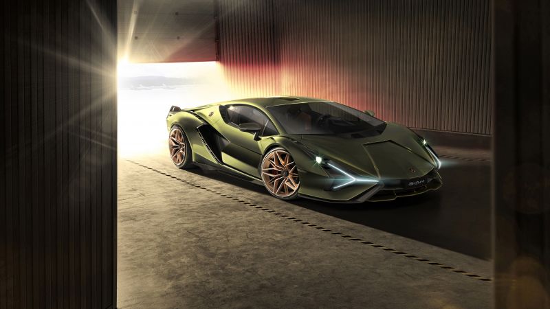 Lamborghini Sian, Hybrid sports car, 5K, 8K, Wallpaper
