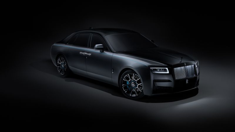 Rolls-Royce Ghost Black Badge, 2021, 5K, 8K, Dark background, Wallpaper