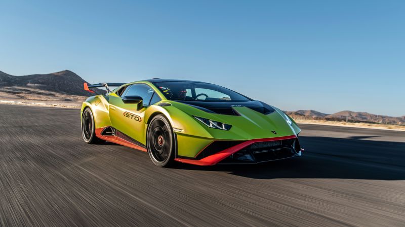 Lamborghini Huracán STO, 2021, Race track, 5K, 8K, Wallpaper