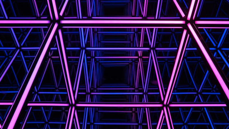 Light show, Purple light, Geometrical, Illusion, Pattern, Wallpaper