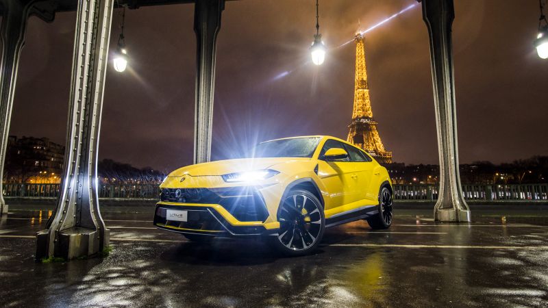 Lamborghini Urus, Anniversary, 2021, Paris, France, Night, Wallpaper