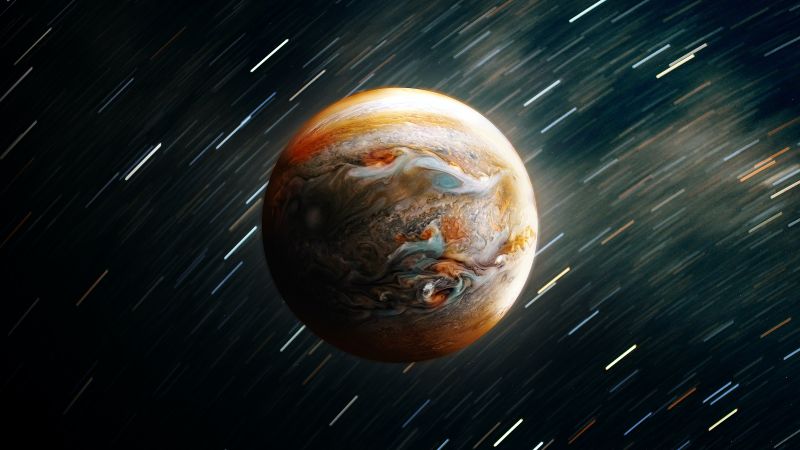 Jupiter, Planet, Digital Art, Timelapse, Astronomy, Outer space, Solar system, 5K, Wallpaper