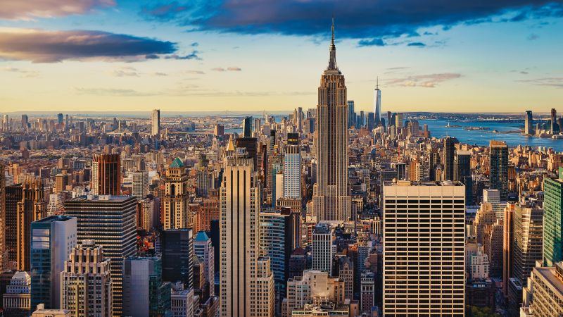 New York City, Empire State Building, Cityscape, Skyline, Manhattan, USA, 5K, Wallpaper