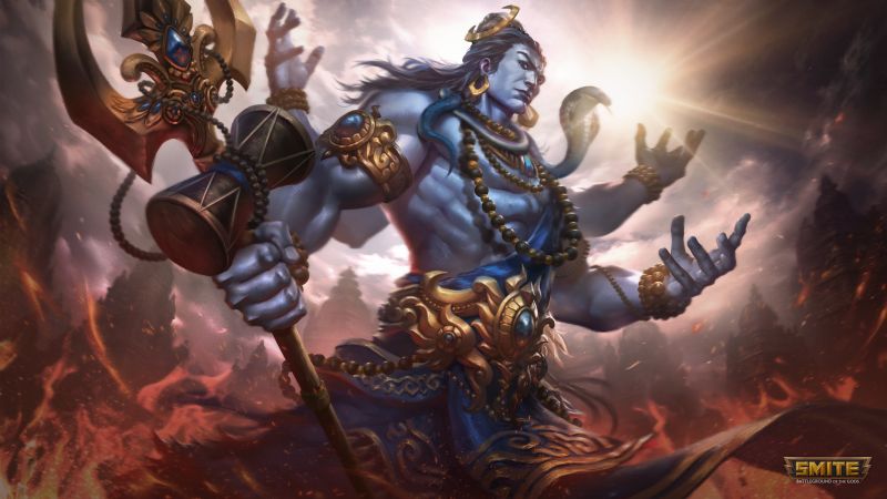 Lord Shiva, The Destroyer, Smite, 2022 Games, Wallpaper