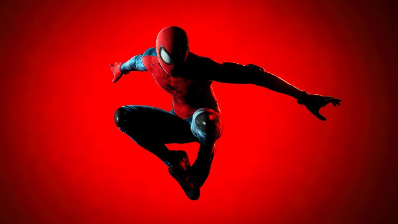 Spider-Man, Marvel Superheroes, Red background, Marvel Comics, Wallpaper